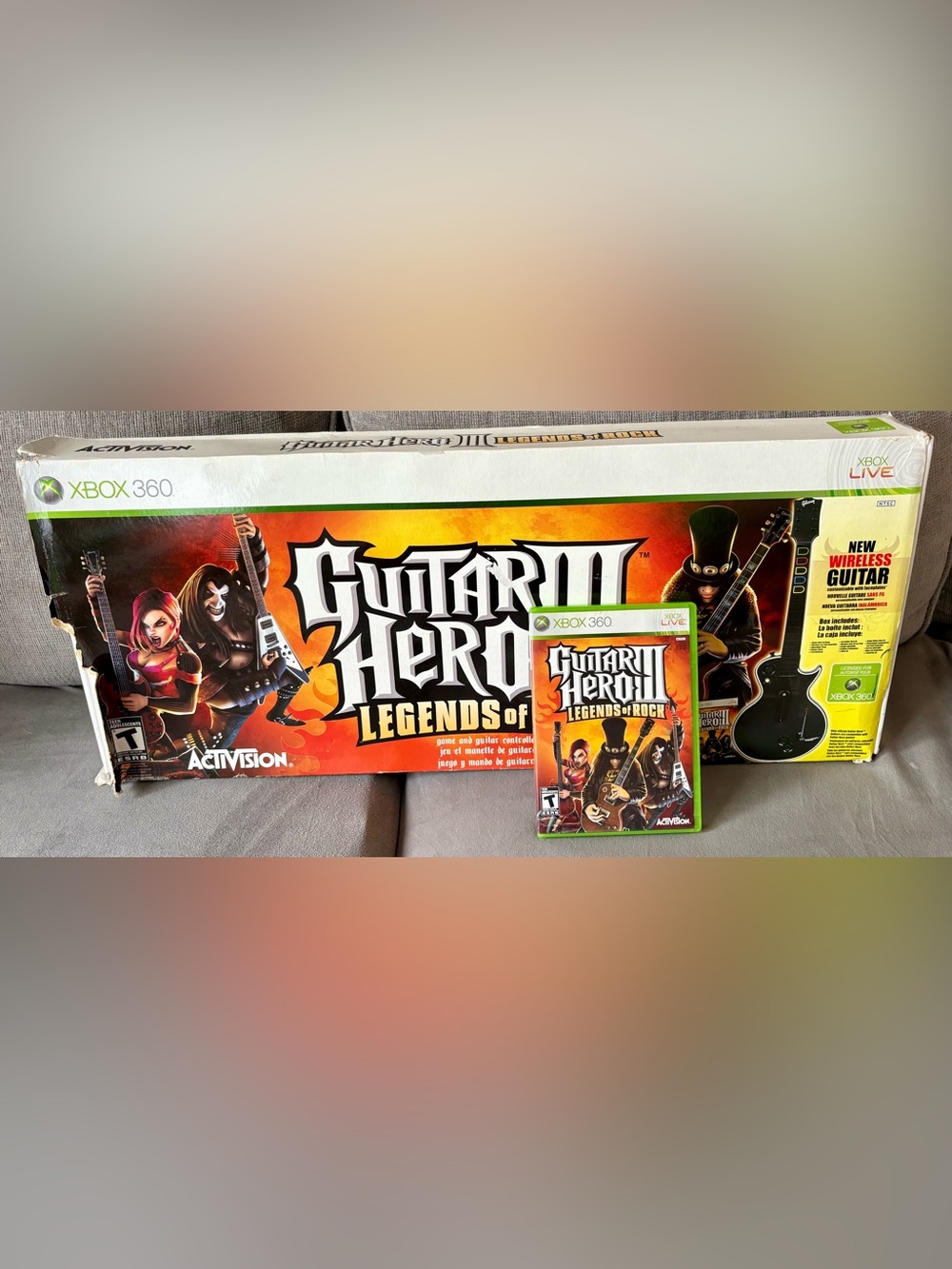 Guitar Hero III 3 Legends Of Rock Xbox 360 Wired X-plorer Guitar Untested